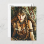 バイキング女性タイムレス美しい ポストカード (正面/裏面)