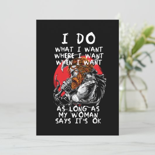 バイキング女性北瀬神話の戦士ノルウェーギフト 招待状 (スタンド正面)