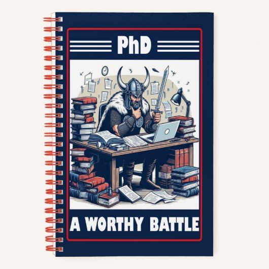バイキング学生PhD A立派な戦い ノートブック (正面)