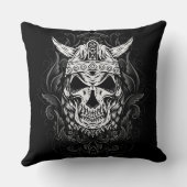 バイキング彫刻スカルアート クッション (裏面)