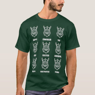 バイキング感情ノルウェー顔アイスランドスウェーデン Tシャツ