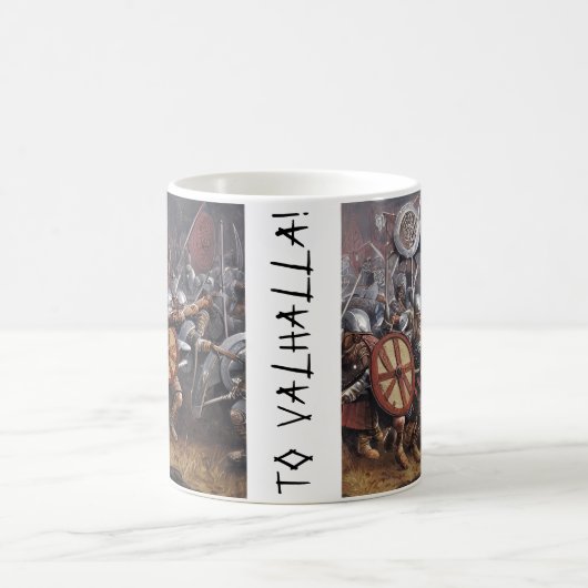 バイキング戦士がコーヒーマグの戦いに突撃 コーヒーマグカップ (中央)