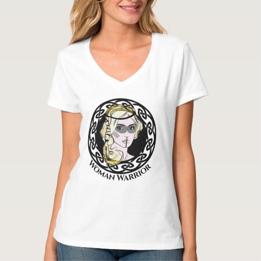 バイキング戦士の女性Tシャツ Tシャツ (正面)