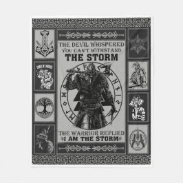 バイキング戦士は私を嵐だと答えた フリースブランケット