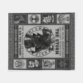 バイキング戦士は私を嵐だと答えた フリースブランケット (正面(横))