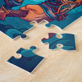 バイキング戦士アックスノーセ神話漫画 ジグソーパズル (側面)