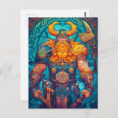 バイキング戦士アックスノーセ神話漫画 ポストカード (正面/裏面)