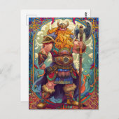 バイキング戦士アックスノーセ神話漫画 ポストカード (正面/裏面)