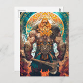 バイキング戦士アックスノーセ神話漫画 ポストカード (正面/裏面)