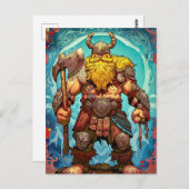 バイキング戦士アックスノーセ神話漫画 ポストカード (正面/裏面)