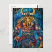 バイキング戦士アックスノーセ神話漫画 ポストカード (正面/裏面)