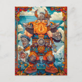 バイキング戦士アックスノーセ神話漫画 ポストカード (正面)