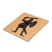 バイキング戦士セラミックタイルはっきりした-ヴィンテージアート タイル (側面)