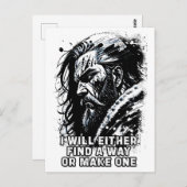 バイキング戦士ノルセ神話の力強い言葉 ポストカード (正面/裏面)