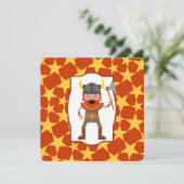 バイキング戦士ボーイバースデーパーティーへの招待 招待状 (スタンド正面)