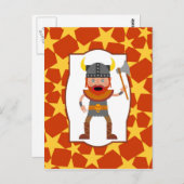 バイキング戦士ボーイバースデーパーティー ポストカード (正面/裏面)