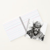 バイキング戦士ポートレート絵を描の歴史的なタフ ノートブック (内部)