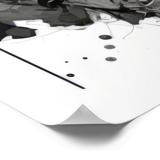 バイキング戦士ポートレート絵を描の歴史的なタフ ポスター (角)