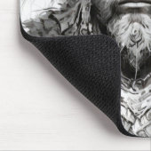 バイキング戦士ポートレート絵を描の歴史的なタフ マウスパッド (コーナー)