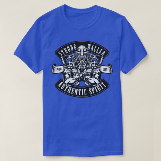 バイキング戦士ヴィンテージと斧 Tシャツ (デザイン正面)