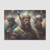 バイキング戦士王の肖像デコパージュ 薄葉紙 (正面)