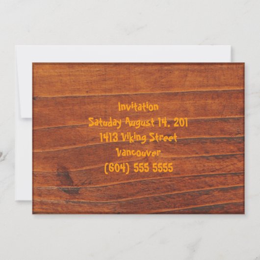 バイキング招待状はがき 招待状 (裏面)