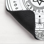 バイキング異教のアサトゥルランコンパスヴェグヴィシュルルーン マウスパッド (コーナー)