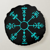 バイキング白熱［赤熱］光を放つコンパス ラウンドクッション (裏面)