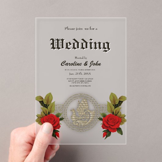 バイキング神秘的な魅力とエレガントケルト結び目模様。 アクリル招待状 (インサイチュ (ポータブル))