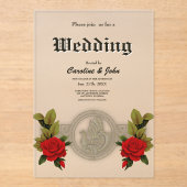 バイキング神秘的な魅力とエレガントケルト結び目模様。 アクリル招待状 (正面)