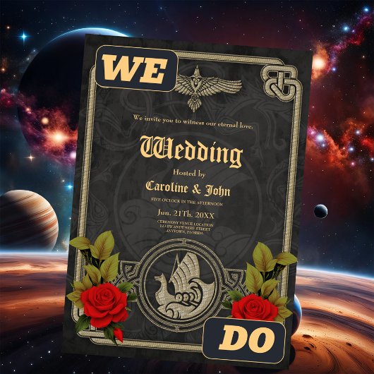 バイキング神秘的な魅力とエレガントケルト結び目模様。 招待状