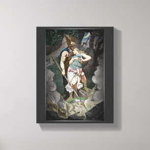 バイキング結婚テーマ記念日 キャンバスプリント