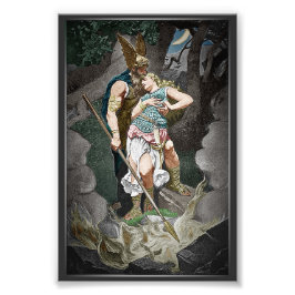 バイキング結婚テーマ記念日 フォトプリント           