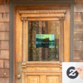 バイキング船とノーザンライトカード ウィンドウサイン (ホームデコレーション)