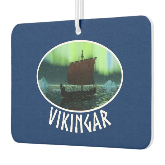 バイキング船とノーザンライト カーエアーフレッシュナー (左)