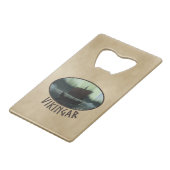 バイキング船とノーザンライト クレジットカード栓抜き (裏面アングル)