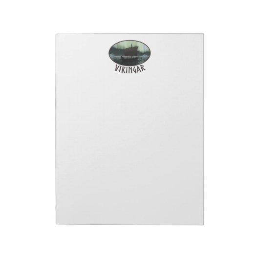 バイキング船とノーザンライト ノートパッド (回転)