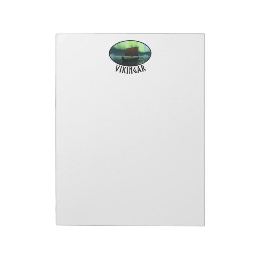 バイキング船とノーザンライト ノートパッド (回転)