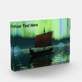 バイキング船とノーザンライト フォトブロック (左)