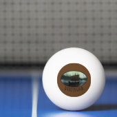 バイキング船とノーザンライト 卓球ボール (ネット)