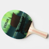 バイキング船とノーザンライト 卓球ラケット (横)