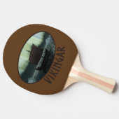 バイキング船とノーザンライト 卓球ラケット (横)