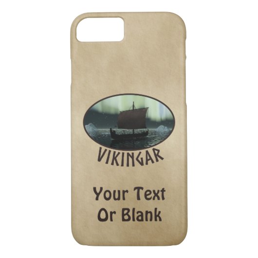 バイキング船とノーザンライト Case-Mate iPhoneケース (裏面)
