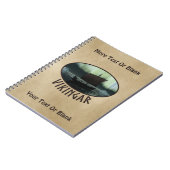 バイキング船の北極光 ノートブック (左側)