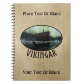 バイキング船の北極光 ノートブック (正面)