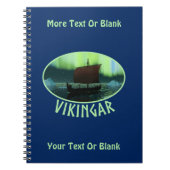 バイキング船の北極光 ノートブック (正面)