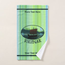 バイキング船の北極光 バスタオルセット
