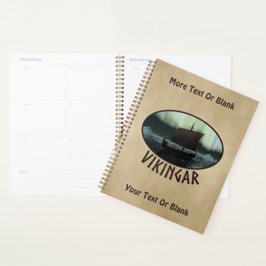 バイキング船の北極光 プランナー手帳 (ディスプレー)