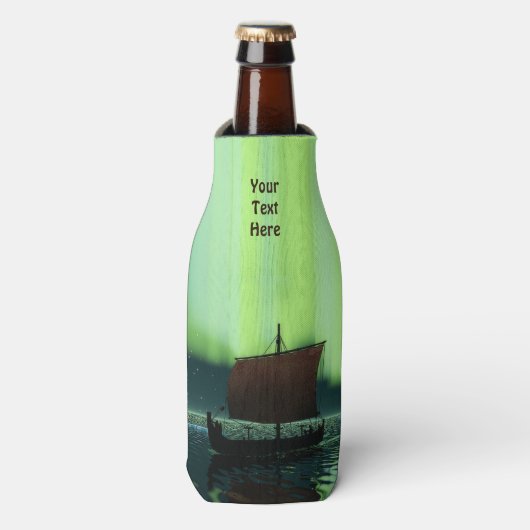 バイキング船の北極光 ボトルクーラー (ボトル正面)