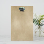 バイキング船の北極光 便箋 (スタンド正面)